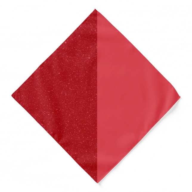 Custom Split Tomato Red Bandana — Noise & Solid (Front)