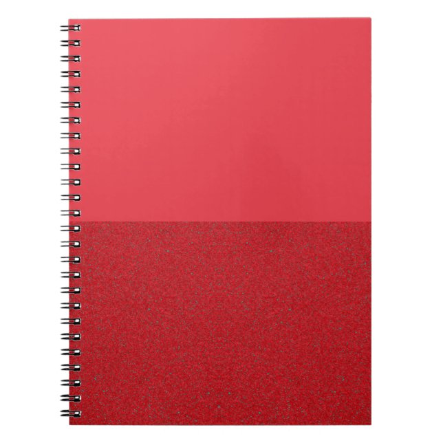 Custom Split Tomato Red Spiral Photo Notebook (Front)