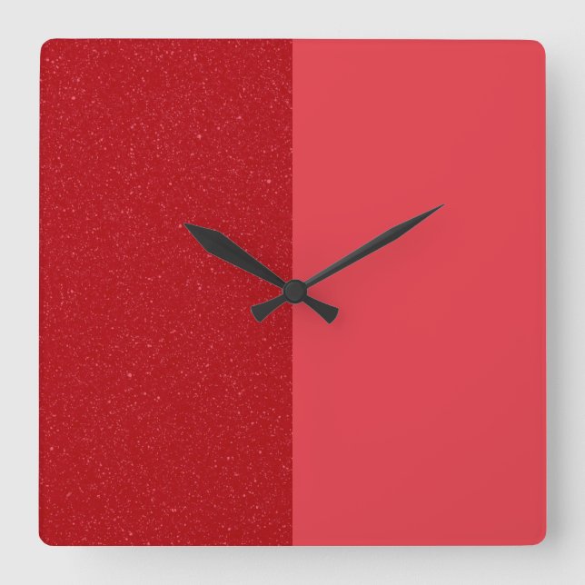Custom Split Tomato Red Wall Clock (Front)