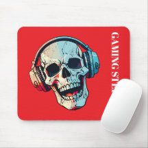 Custom spoky skull Gradient artwork Red background