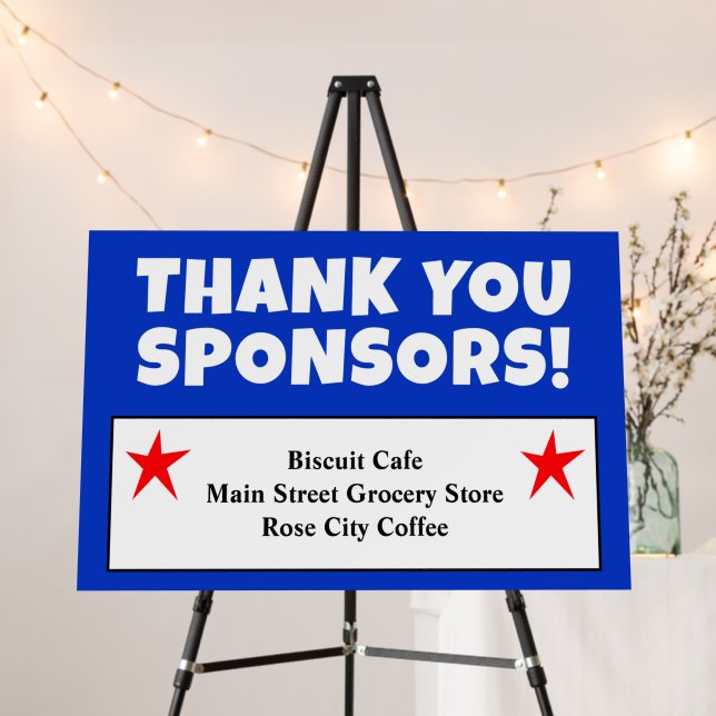 Custom Sponsors Sign (In Situ (Stand))