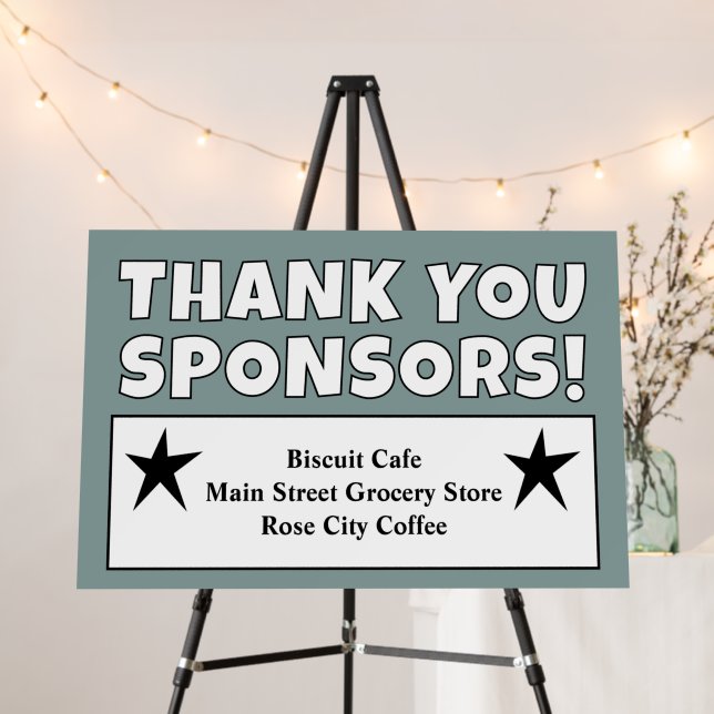 Custom Sponsors Sign (In Situ (Stand))