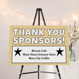 Custom Sponsors Sign