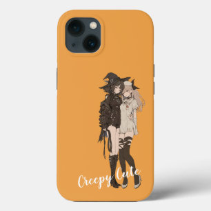 Custom Spooky Beautiful Goth Anime Girl Halloween iPhone 13 Case
