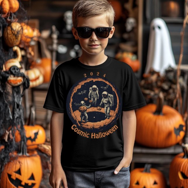 Custom Spooky Cosmic Halloween 2024 Astronaut  T-Shirt (Creator Uploaded)