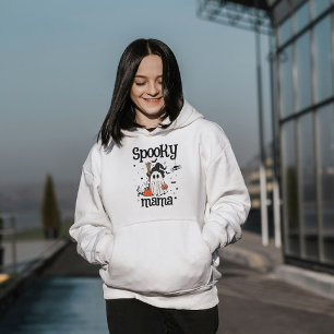 Custom Spooky Mama Halloween – Ghost, Cat, Pumpkin Hoodie