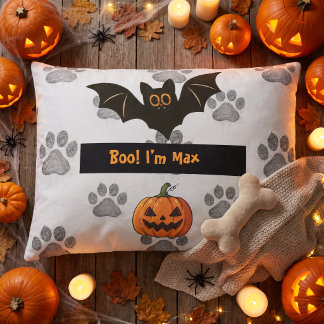 Custom Spooky Paw Halloween Boo Crew Pet Bed
