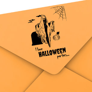 Custom Spooky Scary Skeleton Funny Halloween Party Self-inking Stamp