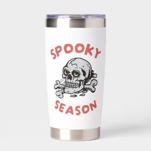 Custom Spooky Season Scary Skull Halloween  Insulated Tumbler