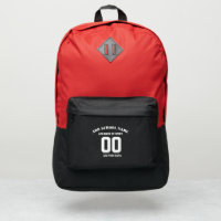 Custom Sports Backpack - Jersey Name & Number