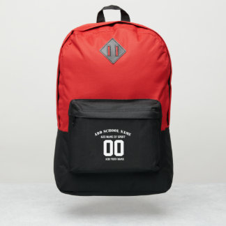 Custom Sports Backpack - Jersey Name & Number