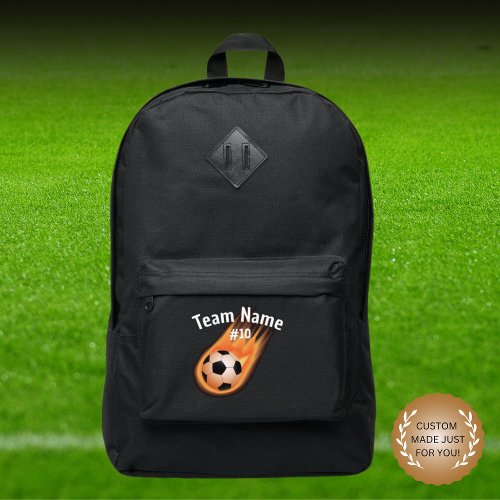 Custom Sports Backpack _ Soccer Ball with Number