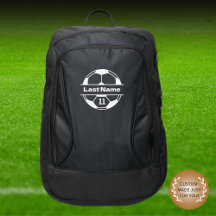 Custom Sports Backpacks - Soccer Ball with Name