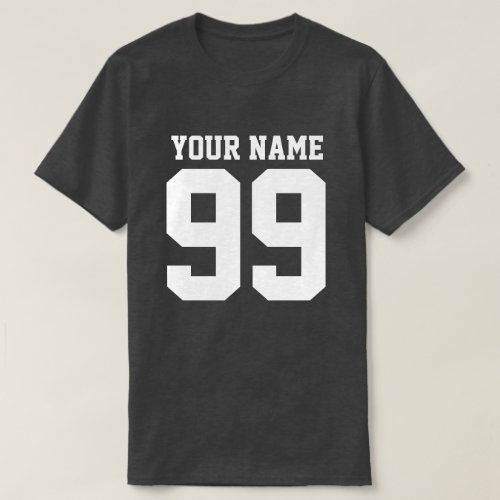 Custom Sports Baseball Soccer Front Name Number T_Shirt