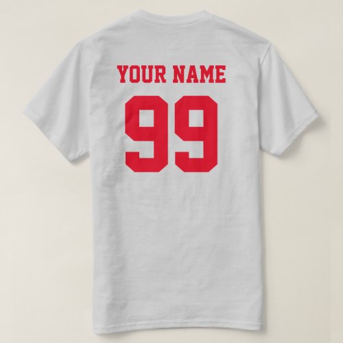 Custom Sports Baseball Team Front Back Name Number T_Shirt