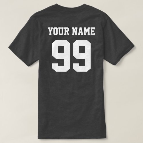 Custom Sports Baseball Team Front Back Name Number T_Shirt