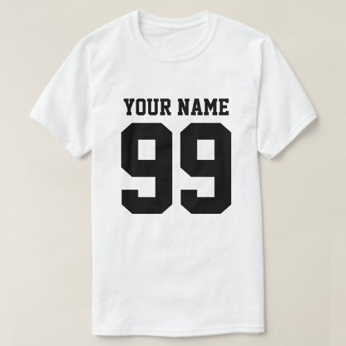 Custom Sports Baseball Team Front Name Number T_Shirt
