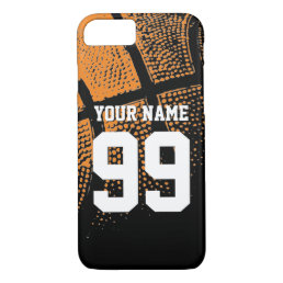 Custom sports basketball jersey number iPhone case