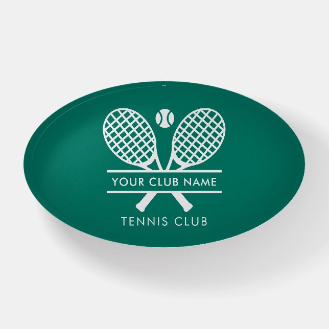 Custom Sports Country Club Lawn Tennis Team Office Paperweight (Front)
