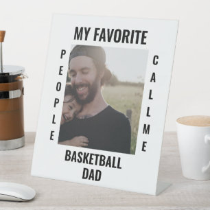 Custom Sports dad Sports mom photo template T-Shir Pedestal Sign
