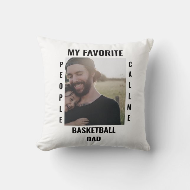 Custom Sports dad Sports mom photo template Throw Pillow (Front)
