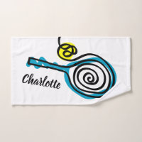 Custom sports hand towel gift for tennis players