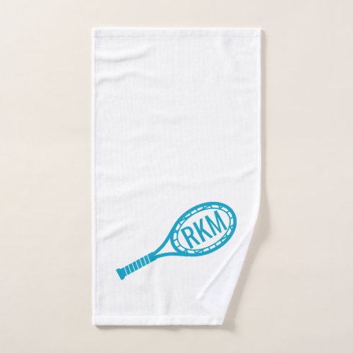 Custom Sports Hand Towel Tennis Racket Monogram