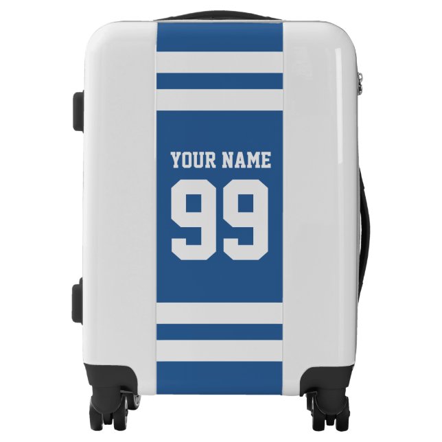 Custom sports jersey number luggage suitcase (Front)