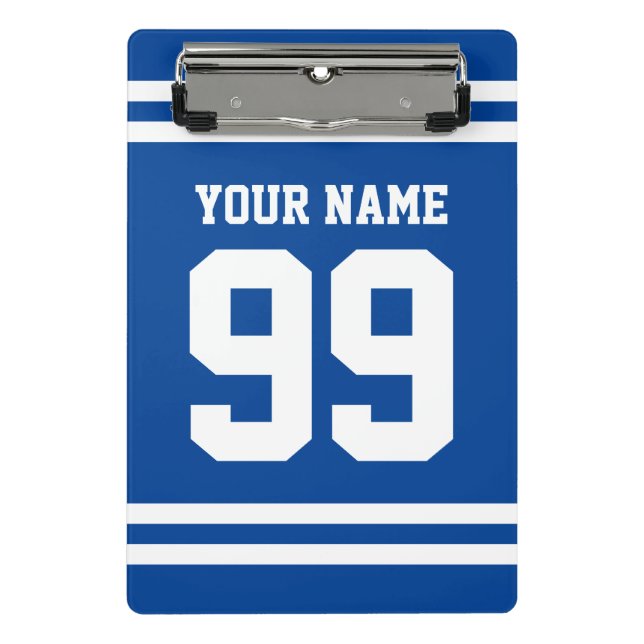 Custom sports jersey number mini clipboard gift (Front)