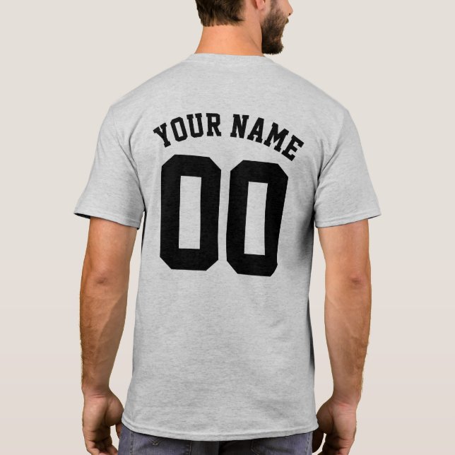 Custom Sports Jersey T-Shirt (Back)