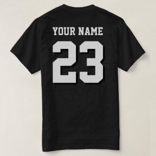 Custom Sports Jersey T-Shirt - Name and Number