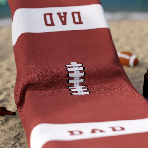 Custom Sports Monogram American Football Theme Beach Towel