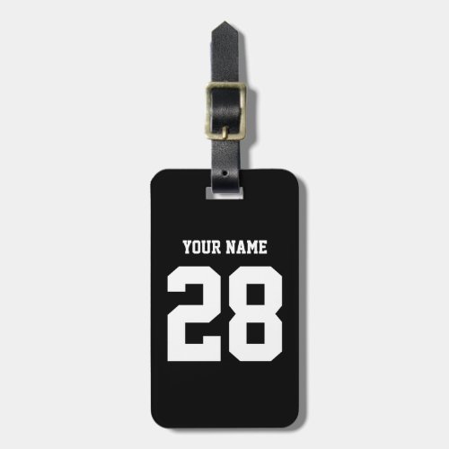 Custom Sports Name and Number id tag