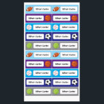 Custom Sports Name Labels for Kids Back to School<br><div class="desc">Add a cool touch to your child’s school supplies with this personalized sports-themed label! Featuring a fun mix of basketball, football, soccer, tennis, and baseball icons, this vibrant design is perfect for active kids who love sports. Customize the label with your child’s first and last name. A simple, playful way...</div>