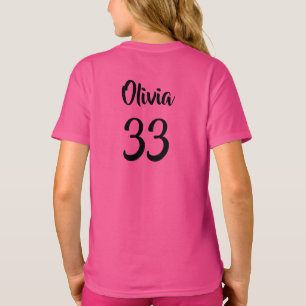 Custom Sports Name Number Girls' T-Shirt