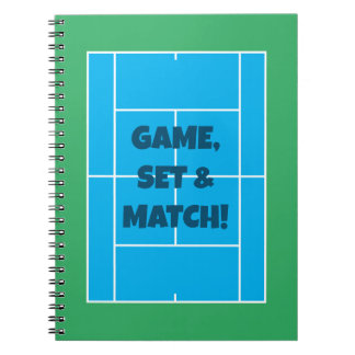 Custom sports notebook for tennis player