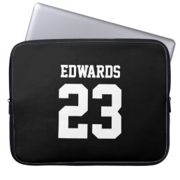 Custom Sports Numbered With Name Laptop Sleeve