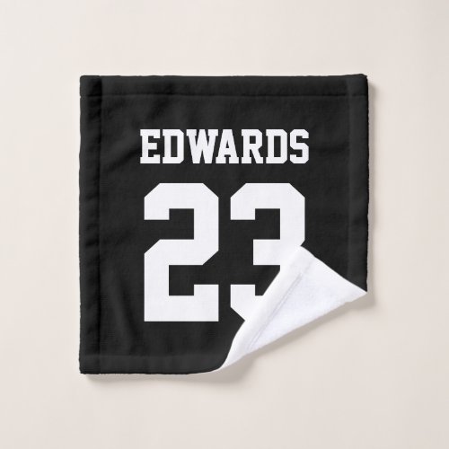 Custom Sports Numbered With Name Wash Cloth