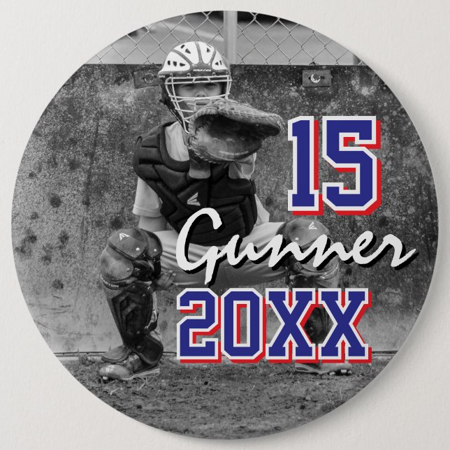 Custom Sports Photo Button (Front)