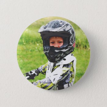 Custom Sports Photo Create Your Own Add Picture Button by red_dress at Zazzle