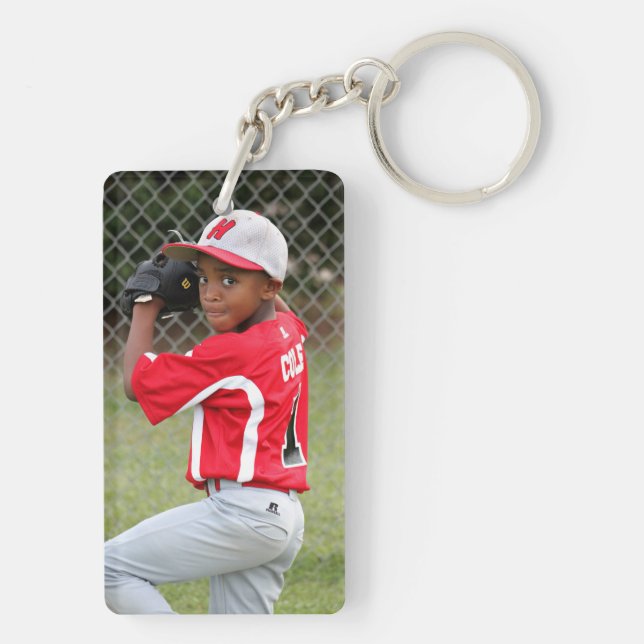 Custom Sports Photo Keychain (Back)