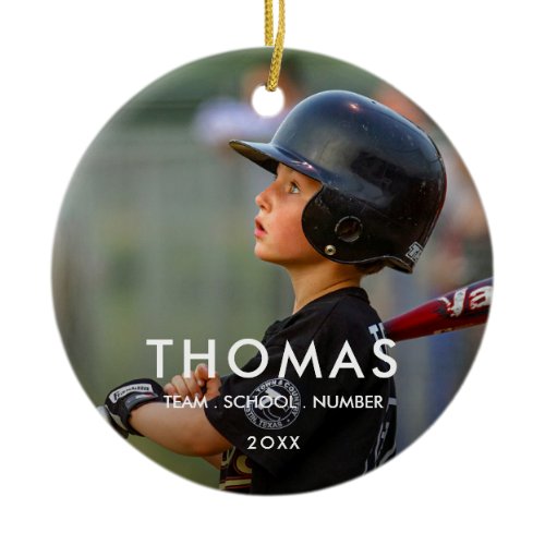 Custom Sports Photo Ornament