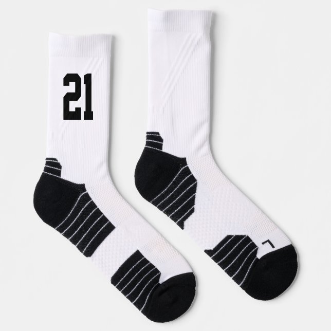 Custom Sports Player Personalized Jersey Number Socks (Right)