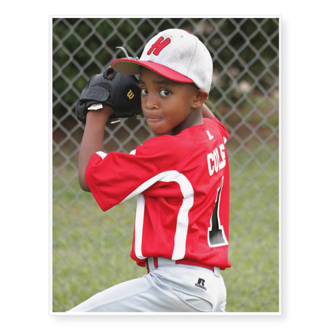 Custom Sports Player Photo Fun Team Fan Temporary Tattoos (Front)