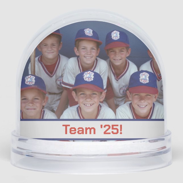 Custom Sports Team Keepsake Snow Globe (Front)