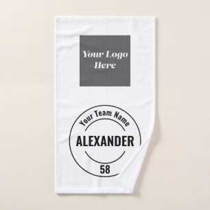 Custom Sports Team Logo, Team & Player Name Hand Towel