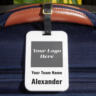 Custom Sports Team Logo, Team & Player Name  Luggage Tag