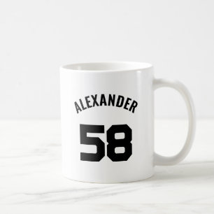 Custom Sports Team Logo, Team & Player Name Number Coffee Mug