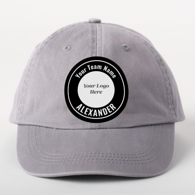 Custom Sports Team Logo, Team & Player Name  Patch (On Headwear)