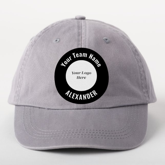 Custom Sports Team Logo, Team & Player Name  Patch (On Headwear)